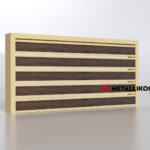 Планкен для забора Printec под дерево 120 mm RAL 1014 – покрытие порошковое, толщина 0,45 мм в Кисловодске  | фото 4