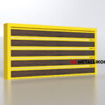 Планкен для забора Printec под дерево 120 mm RAL 1018 – покрытие матовое, толщина 0,45 мм в Кисловодске  | фото 4